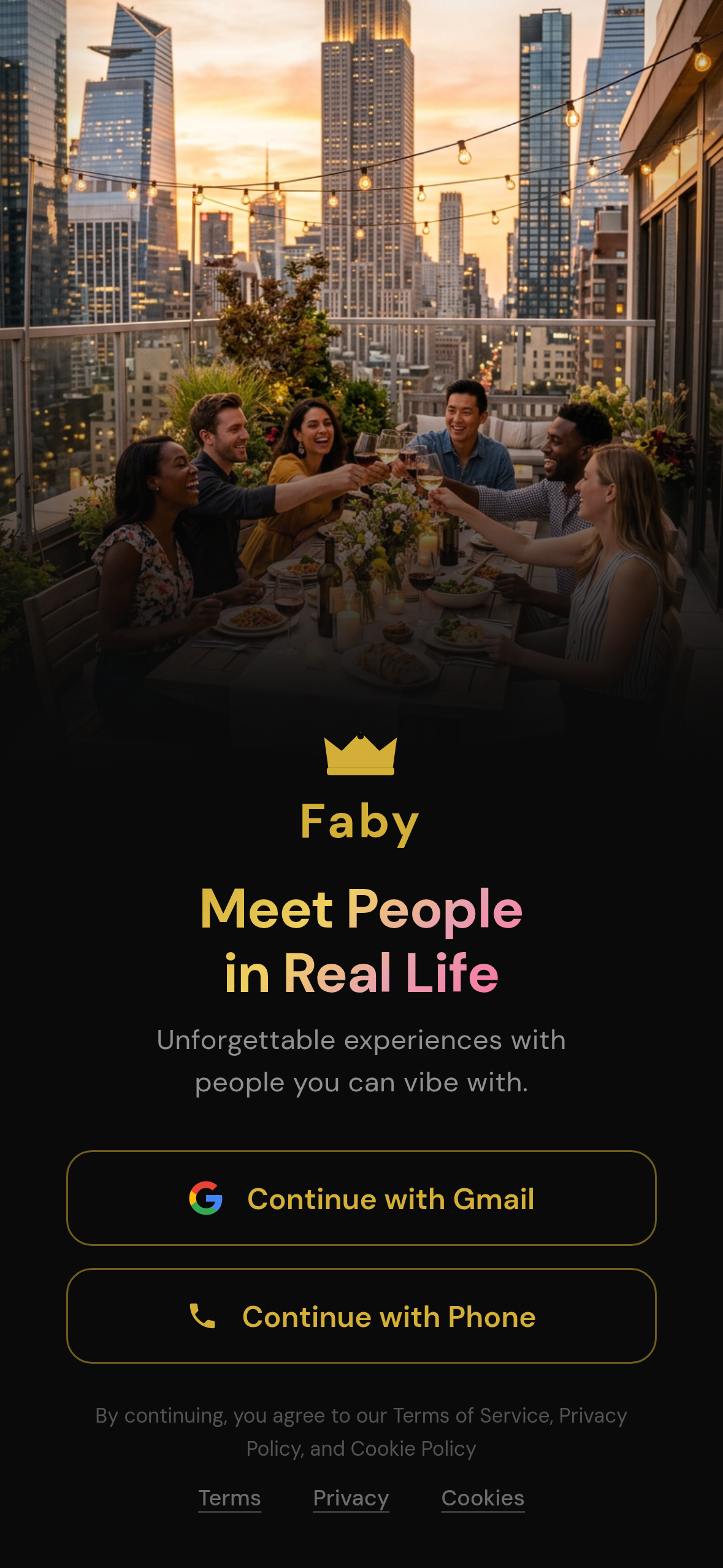Faby iPhone experience detail screen